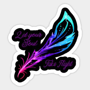 Rainbow Feather Sticker